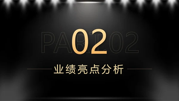黑色奢华销售年终总结暨新年计划带内容PPT模板
