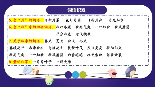 统编版2023-2024学年一年级语文上册单元复习第四单元（复习课件）