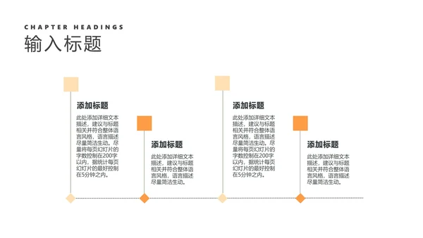 简约风橙色年终总结汇报PPT模板