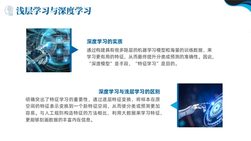 深度学习蓝色简约PPT