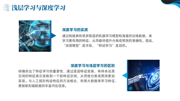 深度学习蓝色简约PPT