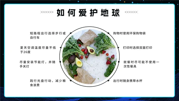 蓝色科技风渐变宇宙世界地球日班会课带内容PPT模板