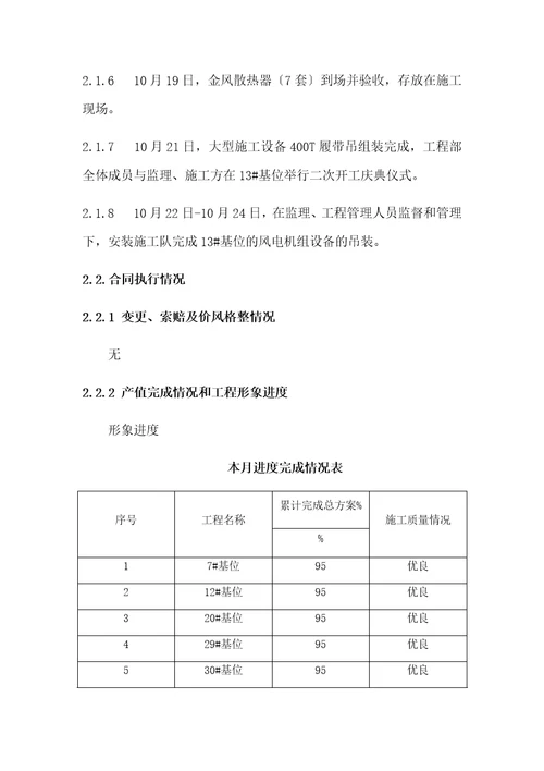 风电安装工程简报