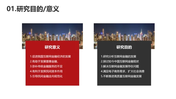 简约风红色金融专业毕业答辩PPT