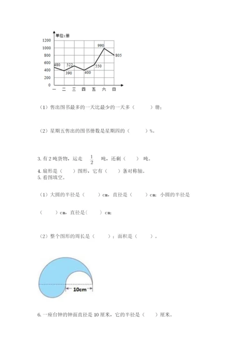 人教版六年级上册数学期末测试卷带答案（模拟题）.docx