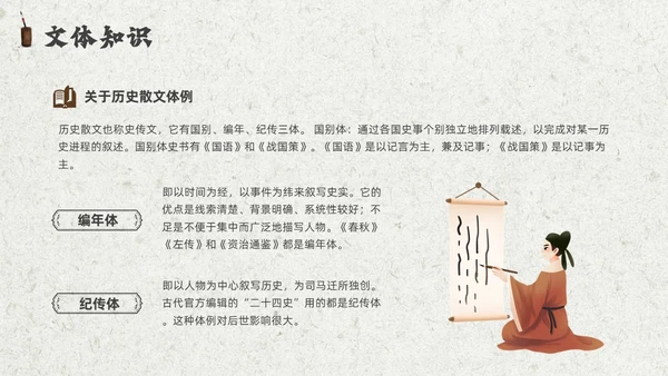 灰色创意卷轴邹忌讽齐王纳谏课件