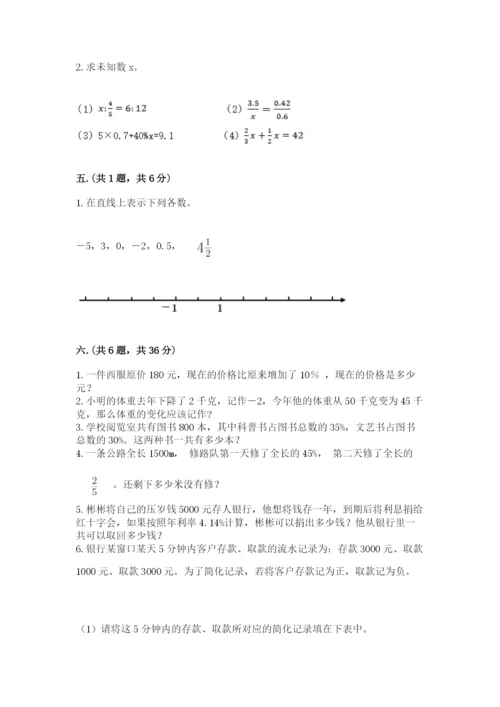 小学六年级升初中模拟试卷含答案（培优）.docx