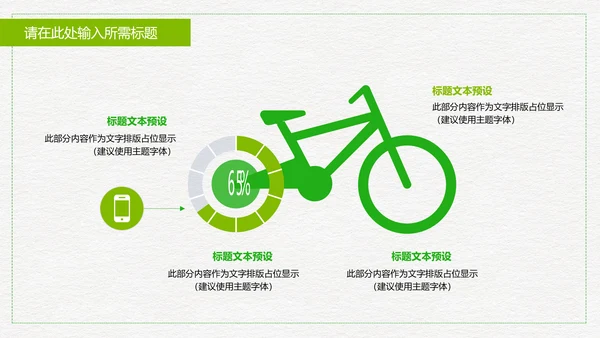 低碳出行绿色环保公益宣传动态PPT模板