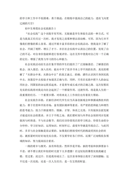 初中生寒假社会实践报告(10篇).docx