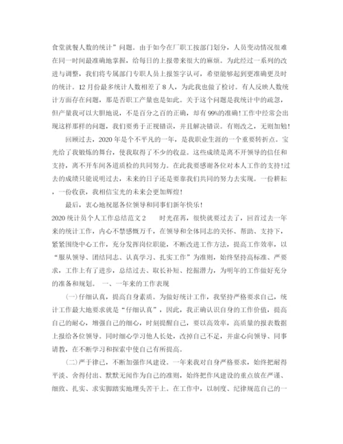 精编之统计员个人工作总结范文.docx