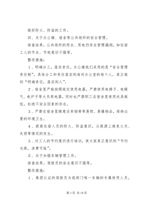 关于做好冬季安全生产隐患排查整治工作的自查结果及整改措施.docx