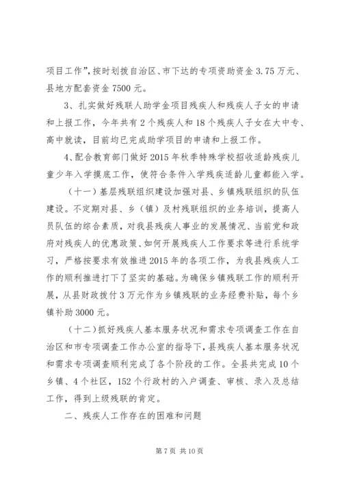 乡镇残联年度工作总结和工作计划.docx