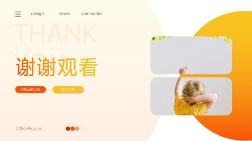 黄橙高端欧美风渐变商业计划书PPT模板