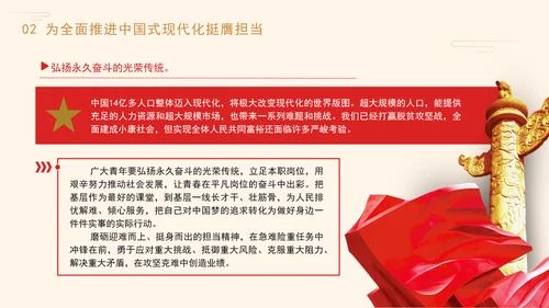专题党课PPT挺膺担当砺青春奋楫扬帆启新程