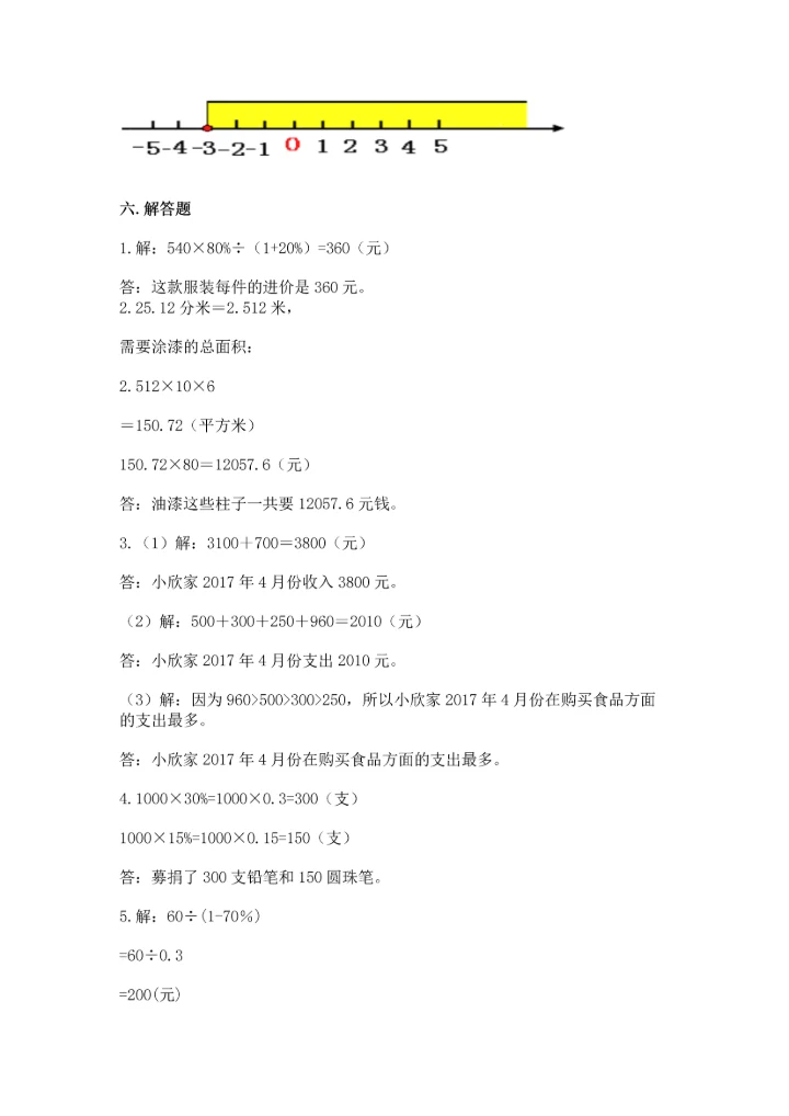 人教版六年级下册数学期末测试卷含答案【黄金题型】.docx