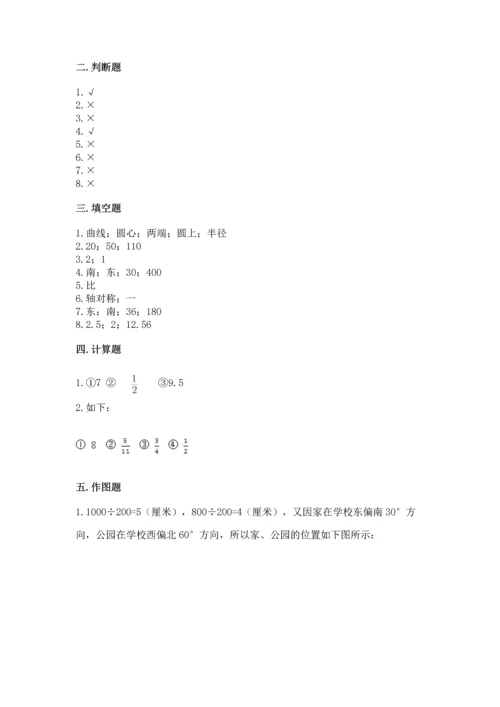 人教版六年级上册数学期末测试卷（a卷）word版.docx