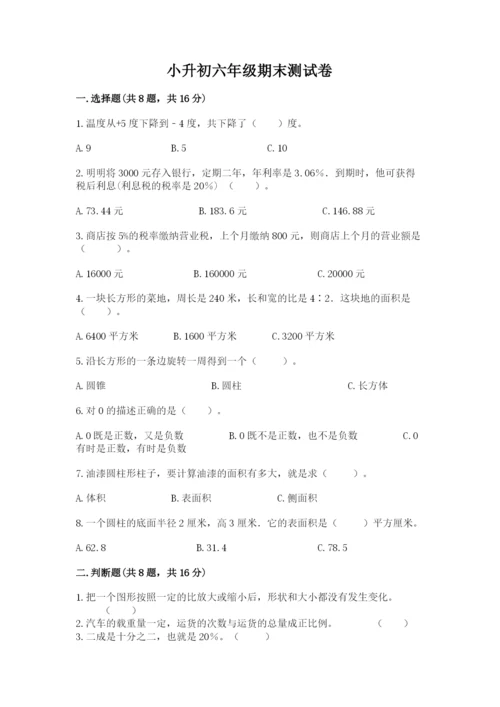 小升初六年级期末测试卷一套.docx