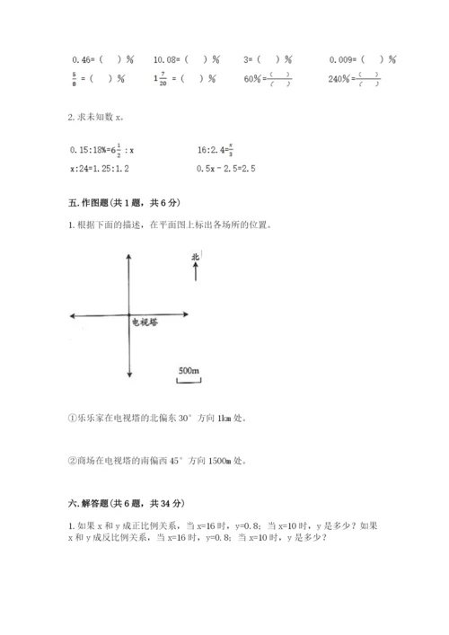 突泉县六年级下册数学期末测试卷（达标题）.docx