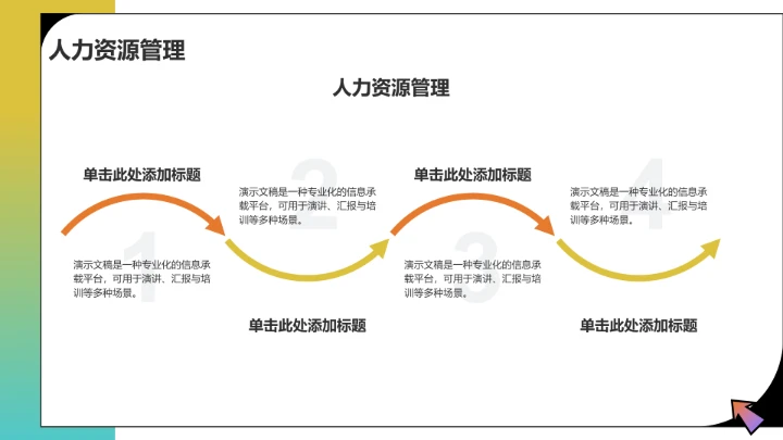 黄色创意风通用行业PPT模板