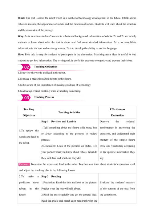 Unit 7 Will people have robots? Section B【人教八上英语教案