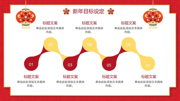 红色简约日历新年计划工作汇报PPT模板