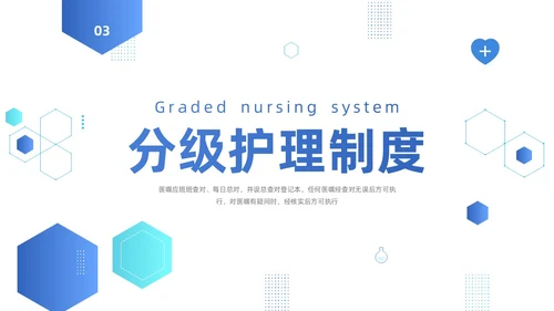 蓝色系商务简约护理核心制度培训PPT课件