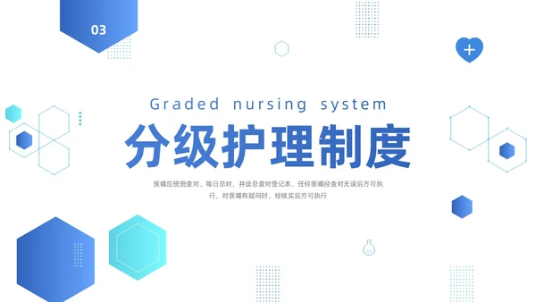 蓝色系商务简约护理核心制度培训PPT课件