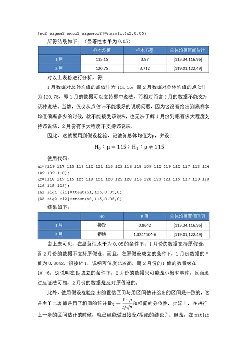数学实验——统计推断