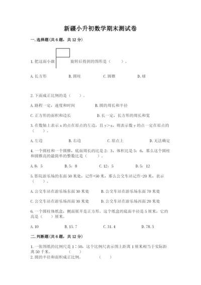新疆小升初数学期末测试卷最新.docx