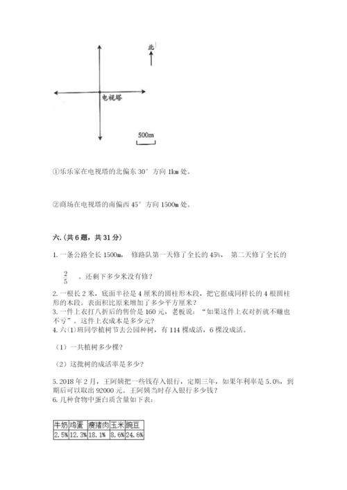 人教版数学小升初模拟试卷及参考答案【培优a卷】.docx