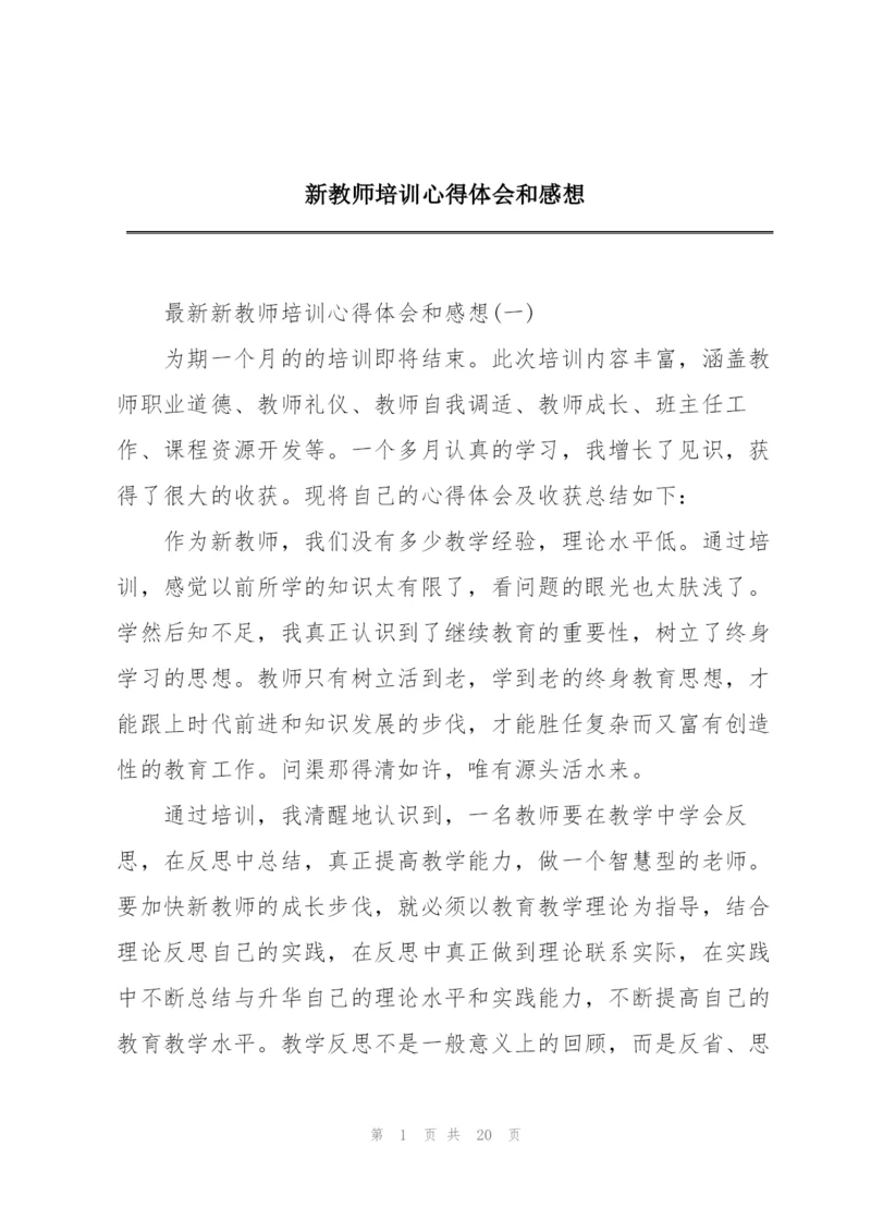 新教师培训心得体会和感想.docx
