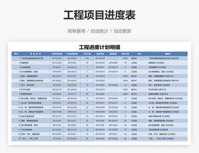 工程项目进度表