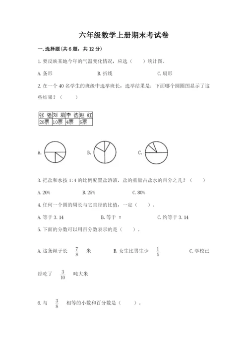 六年级数学上册期末考试卷附参考答案【典型题】.docx