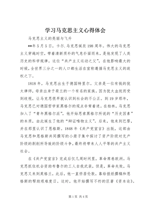 学习马克思主义心得体会 (2).docx