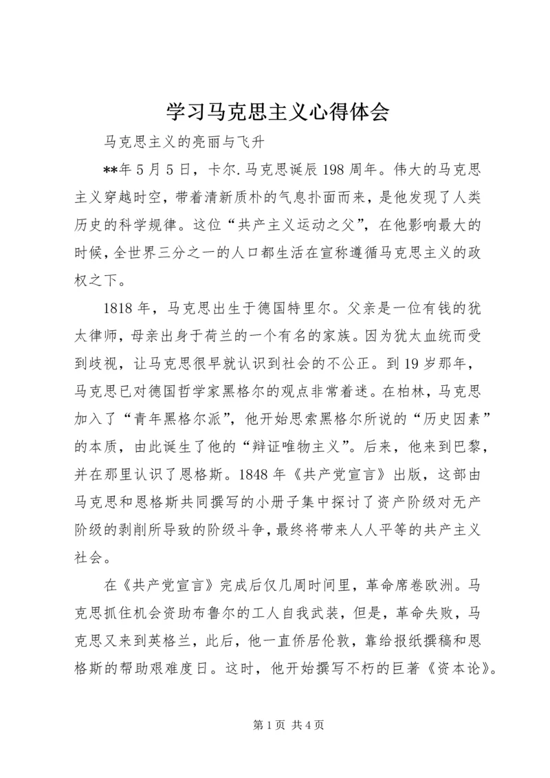 学习马克思主义心得体会 (2).docx