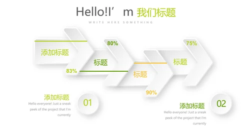 手绘绿色有机水果动态PPT模板