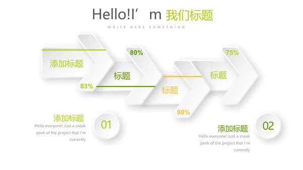 手绘绿色有机水果动态PPT模板
