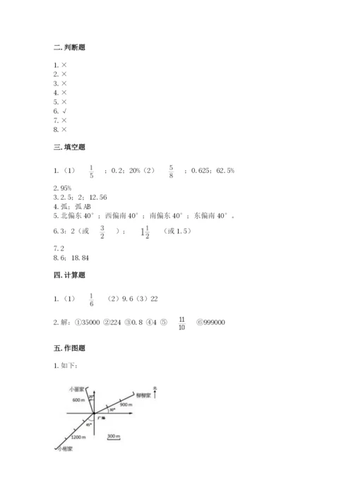 人教版六年级上册数学期末测试卷a4版打印.docx