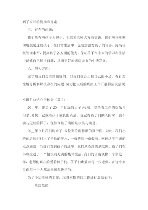 小班月总结心得体会7篇.docx