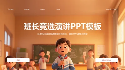班长竞选演讲PPT模板