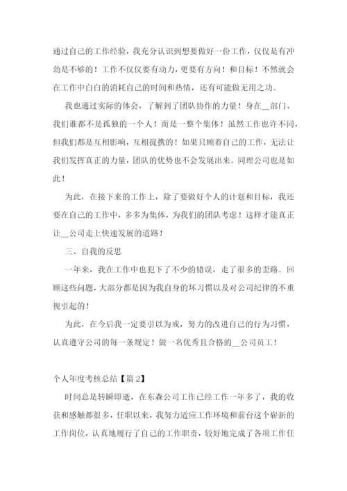 个人年度考核总结10篇.docx