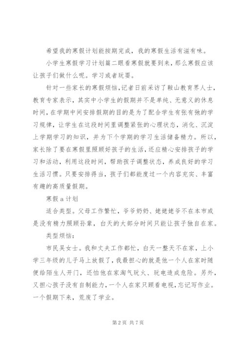 小学生寒假学习计划书范文.docx