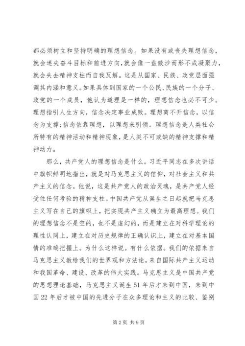 党员对照党性原则看理想信念牢不牢讲话稿.docx