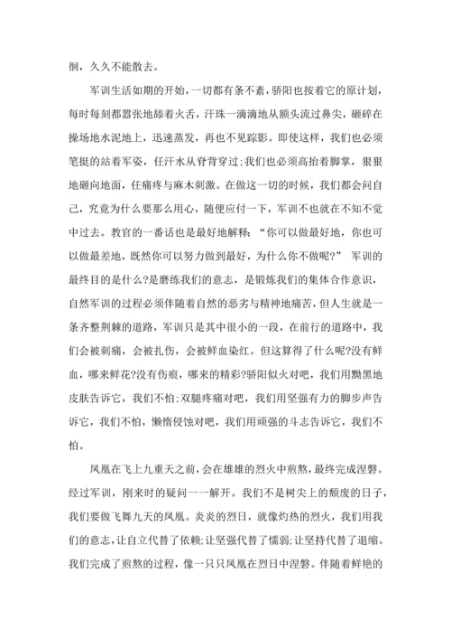 初中军训心得体会模板集合十篇（二）.docx