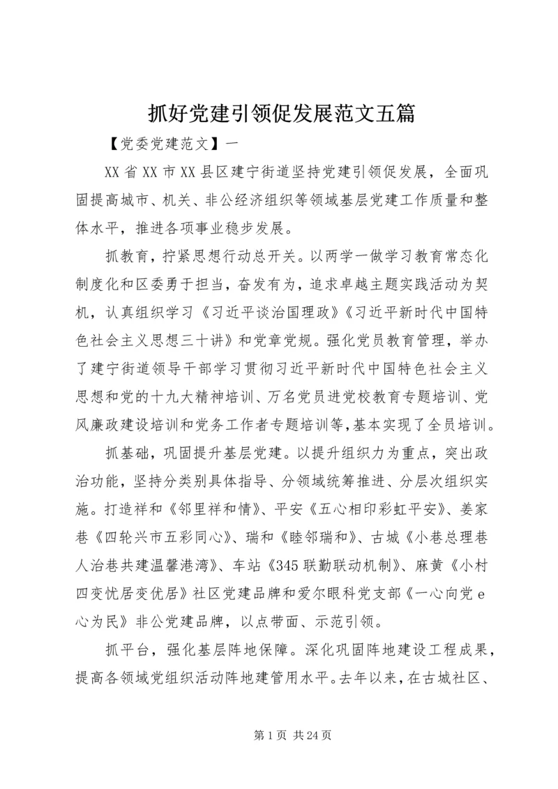 抓好党建引领促发展范文五篇.docx