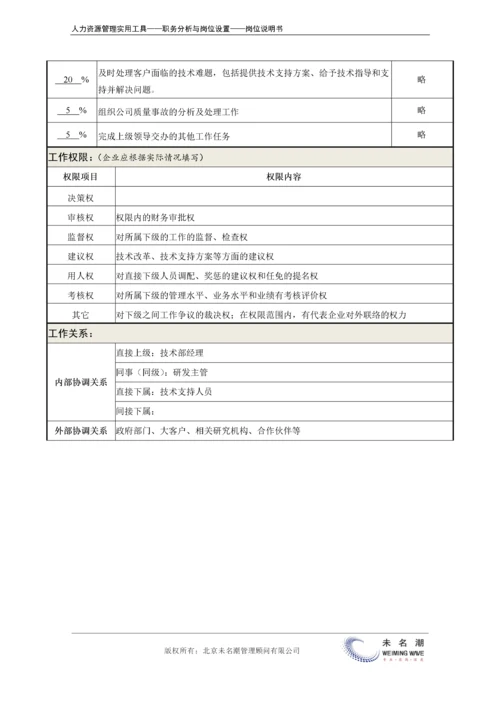 岗位说明书：技术支持主管.docx