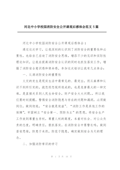 河北中小学校园消防安全公开课观后感体会范文5篇.docx