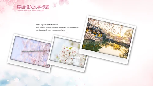 唯美浪漫十里桃花开樱花节樱花季桃花ppt