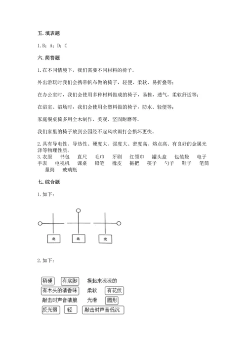 教科版科学二年级上册《期末测试卷》精品带答案.docx