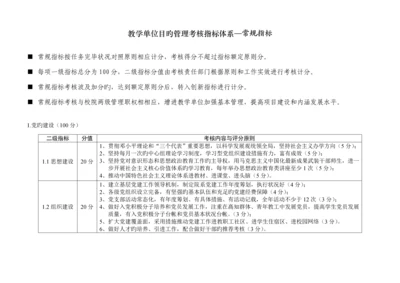 教学单位目标管理考核指标全新体系常规指标.docx